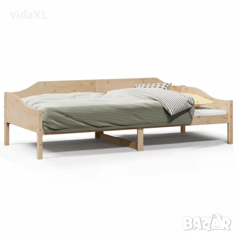 vidaXL Рамка за легло без матрак, 90x190 см, масивна чамова дървесина