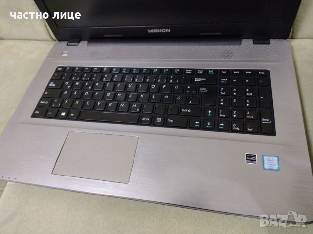 Продавам лаптоп Medion i3-7100 17.3'' Led/8gb.ram/128ssd/1tb hdd, снимка 2 - Лаптопи за работа - 35934746