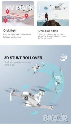 Дрон Иновативен мини  с висока резолюция от 4К HD - DRON E59 (4K+BAG）, снимка 15 - Дронове и аксесоари - 53837789