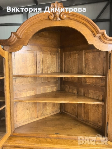 Ъглова витрина Антик , снимка 7 - Секции и витрини - 53611495