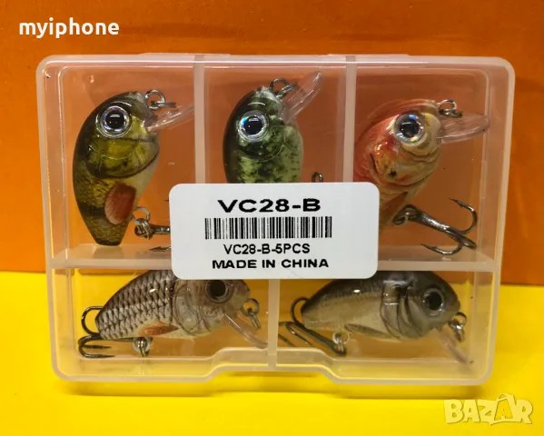  6 броя 28мм 2г  Риболовен потъващ воблер за щука/тролинг Комплект дрънкащи примамки, снимка 6 - Такъми - 48943700