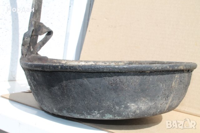 Стар меден тиган, снимка 2 - Антикварни и старинни предмети - 42191205
