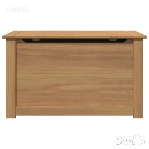 vidaXL Ракла за съхранение с капак PANAMA 79x42x46 см бор масив, снимка 4 - Скринове - 56147514