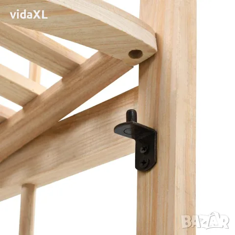 vidaXL Ъглов рафт, кедрово дърво, 27x27x110 см, снимка 4 - Етажерки - 56146406
