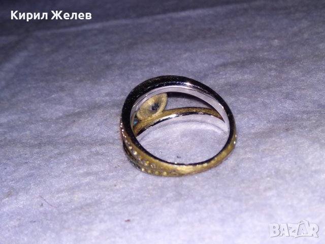 Стар СКЪПОЦЕНЕН БРОНЗОВ ПРЪСТЕН с МАСИВНА БЯЛА ПОЗЛАТА МАРКИРОВКИ и БРИЛЯНТНО ФАСЕТИРАН ЦИРКОН 38638, снимка 13 - Антикварни и старинни предмети - 41682683