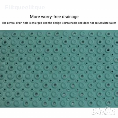 Противоплъзгаща подложка за баня с вендузи и дренажни отвори