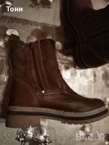 TAMARIS Оригинал Нови Дамски Боти Изцяло от Естествена Кожа 39, снимка 12 - Дамски боти - 53331298