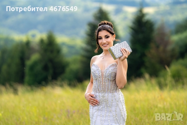 Абитуриентска рокля, официална чантичка и обувки в отлично състояние, снимка 4 - Рокли - 52773042