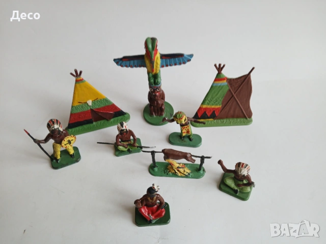 Стари полски фигурки индианци., снимка 2 - Колекции - 53029947
