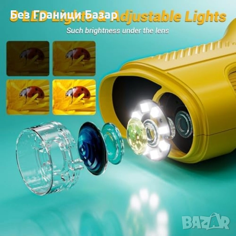 Нов Образователен микроскоп за деца 1000X с фото и видео функции Играчка, снимка 4 - Образователни игри - 51906001