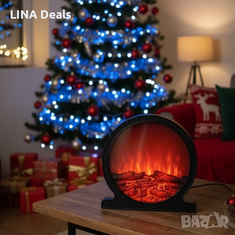 🔥 Кръгла декоративна LED камина , снимка 3 - Декорация за дома - 52297253
