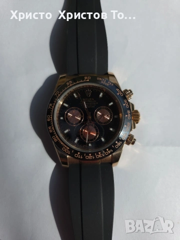 Promotion!!!Rolex Daytona Rose Gold 116515 Black Dial Oysterflex Rubber Band, снимка 6 - Мъжки - 53704654