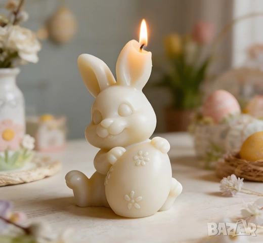 Молд зайче с великденско яйце , снимка 4 - Форми - 53257811