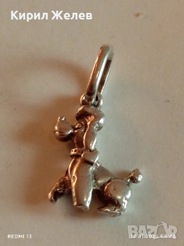 Сребърен медальон във формата на куче ПУДЕЛ талисман за подарък 52676, снимка 6 - Колиета, медальони, синджири - 53069051