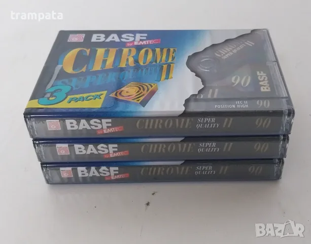 НАЙ ДОБРАТА НОВИ 3 броя аудиокасети BASF Chrome Super Quality II 