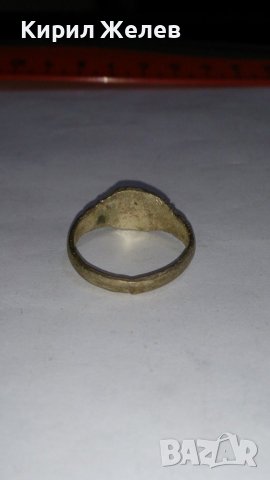 Стар пръстен уникат сачан ръчна изработка с БУКВА П - 59951, снимка 4 - Антикварни и старинни предмети - 28983866