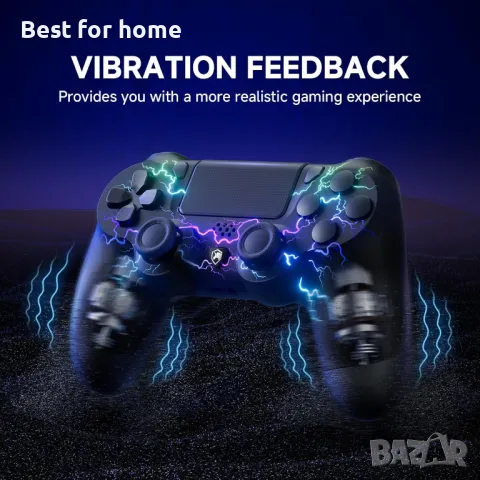 Безжичен контролер ECHTPower за PS-4, снимка 2 - Друга електроника - 49166448