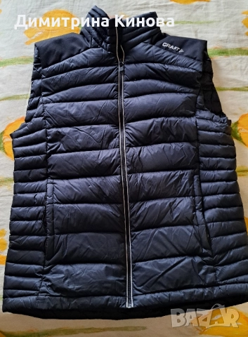 Елек CRAFT - XL черен ,пълнеж пух ,със странични джобове затварящи се с цип , снимка 5 - Якета - 52440101