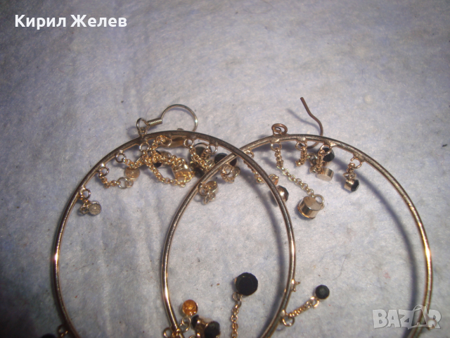 КРАСИВИ ПОЗЛААТЕНИ ВИНТИДЖ ФЕШЪН АРТ МОДЕЛ ОБЕЦИ Тип ХАЛКА с ВИСУЛКИ 4629, снимка 4 - Обеци - 36439097