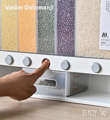 Дозатор за съхранение на зърнени храни и подправки, снимка 4 - Кутии за храна - 52435666