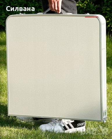 Компект Сгъваема Маса и Столове Malatec , 4 Стола, Алуминиев Материал, Сгъваема, 120 x 60 x 70 cm, снимка 10 - Други - 42036995