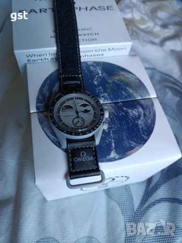 Omega Swatch Mission to Moon Moons Speedmaster часовник Хронограф Копие, снимка 15 - Мъжки - 49648926