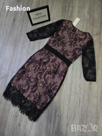 Нова рокля с дантела в цвят - розов и бордо, снимка 7 - Рокли - 53305318