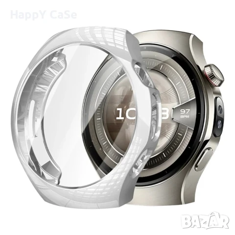 Huawei Watch 5 46mm. 42mm. / Мек силиконов TPU кейс калъф с протектор, снимка 8 - Смарт гривни - 50620852