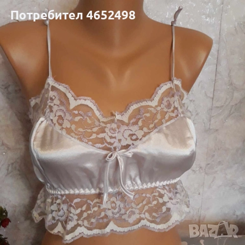 Сатенено Лилаво Боди , снимка 2 - Бельо - 52443287