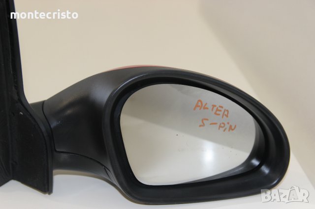 Дясно електрическо огледало Seat Altea (2005-2015г.) 5 пина / Сеат Алтеа / 🔴Цвят: Червен, снимка 2 - Части - 42150041