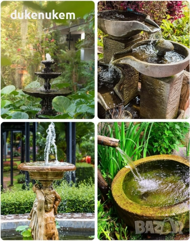 Соларен фонтан 7.5W с филтър, 10 дюзи, защита от сух ход и стъклен соларен панел, снимка 7 - Градински мебели, декорация  - 52521054