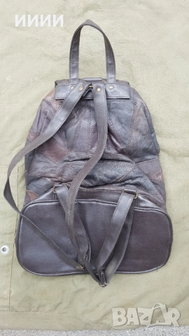 Кожена раница чанта, снимка 3 - Раници - 52816082