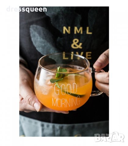 2913 Стъклена чаша 400 мл Good Morning, снимка 2 - Чаши - 34265746