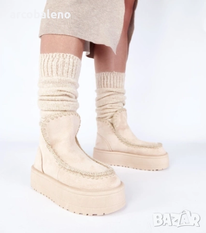 Дамски снежни боти на платформа с декоративна бродерия Alwena, 4цвята , снимка 5 - Дамски боти - 52554822