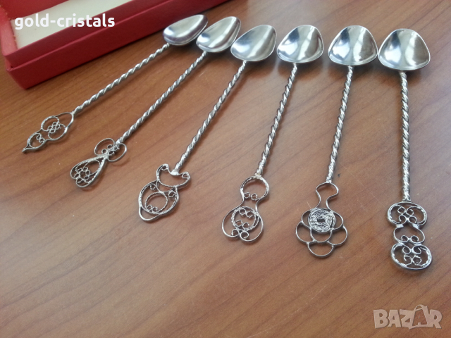 Руски лъжички филигран, снимка 4 - Антикварни и старинни предмети - 36241634