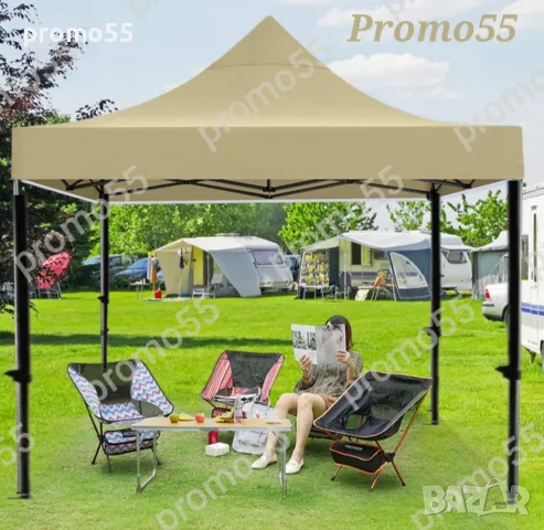 Сгъваема шатра 3х3 с усилена консрукция и гумирано покривало, снимка 7 - Друго търговско оборудване - 49236598