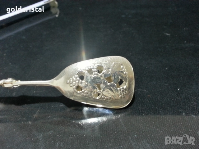 стара посребрена щипка за сервиране , снимка 3 - Антикварни и старинни предмети - 52777737