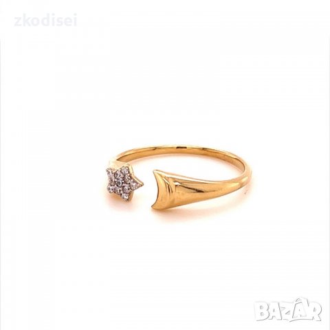 Златен дамски пръстен 1,91гр. размер:56 14кр. проба:585 модел:14287-3, снимка 2 - Пръстени - 39855608