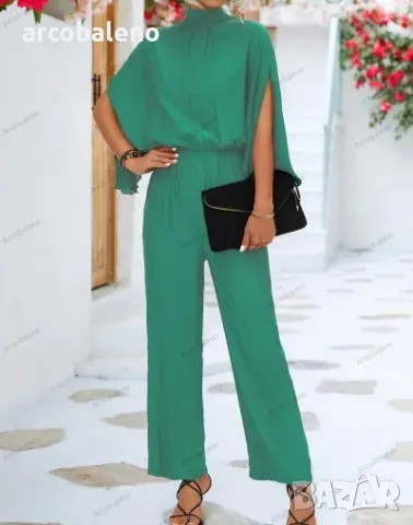 Моден дамски нов гащеризон с яка и стойка, 2цвята , снимка 3 - Гащеризони - 48709598