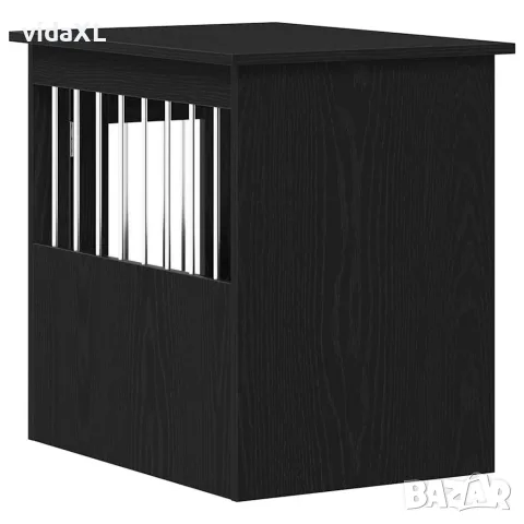 vidaXL Кучешка клетка, черен дъб, 45x62x59 см, инженерно дърво, снимка 8 - За кучета - 56148346