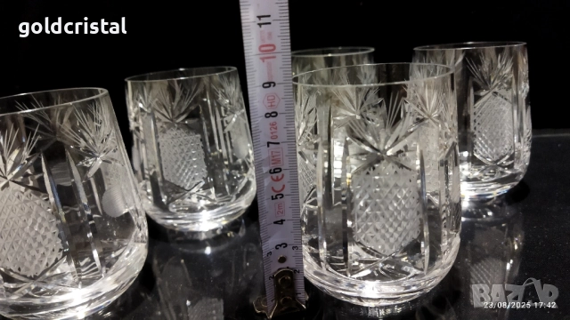 Кристални чаши, снимка 3 - Антикварни и старинни предмети - 37412144