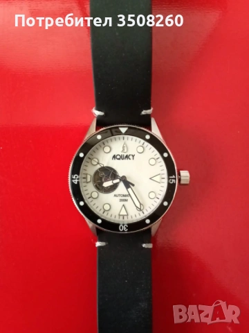 Автоматичен амер. мъжки часовник Aquacy Cave Diver Open Heart 200m (SEIKO), снимка 2 - Мъжки - 53514393