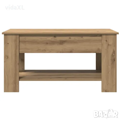 vidaXL Кафе маса, дъб артизан, 101x49x52 см, инженерно дърво, снимка 7 - Маси - 56148366