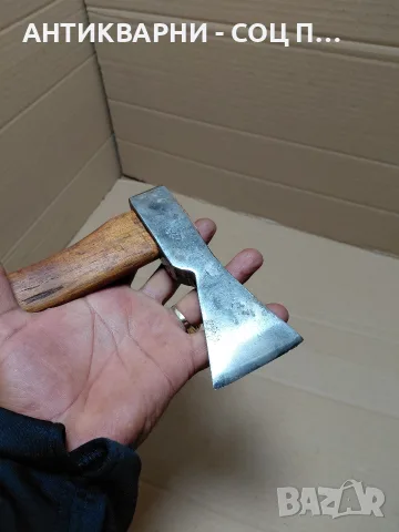 Соц Стара Ръчно Кована Малка Брадвичка 0.600кг. НОМЕР 290., снимка 6 - Антикварни и старинни предмети - 56075608