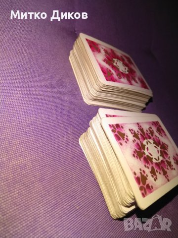 Patience немски мини карти от 50-те години винтидж 65х44мм-нови 2 комплекта 52+3, снимка 10 - Карти за игра - 38612926