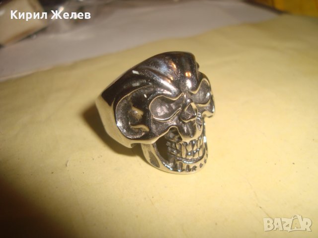 НЕО - ГОТИЧЕСКИ ПРЪСТЕН МАСИВНА ОКСИДИРАНА НЕРЪЖДАЕМА СТОМАНА ХЕВИ-МЕТЪЛ СТИЛ 24999