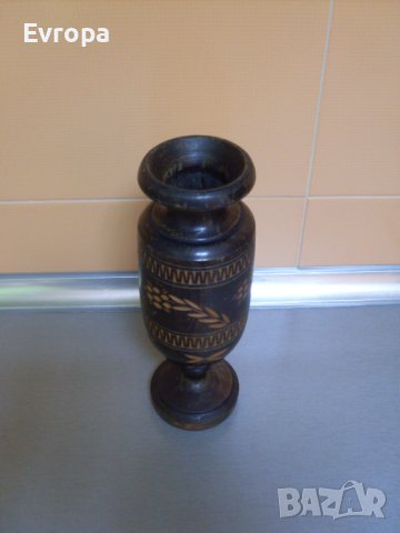 Дървена ваза., снимка 2 - Вази - 40625677