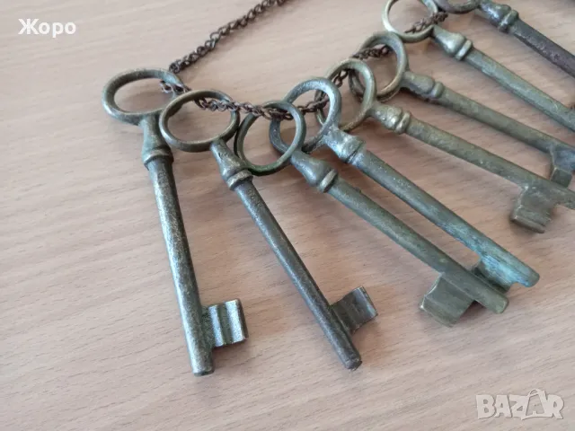 старинни бронзови ключове ключета, снимка 3 - Антикварни и старинни предмети - 47914242