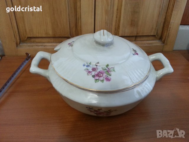 Стар български порцелан супнник , снимка 2 - Антикварни и старинни предмети - 39665374