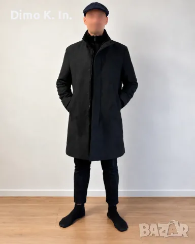 ZARA мъжко палто Regular Fit – антрацитносиво